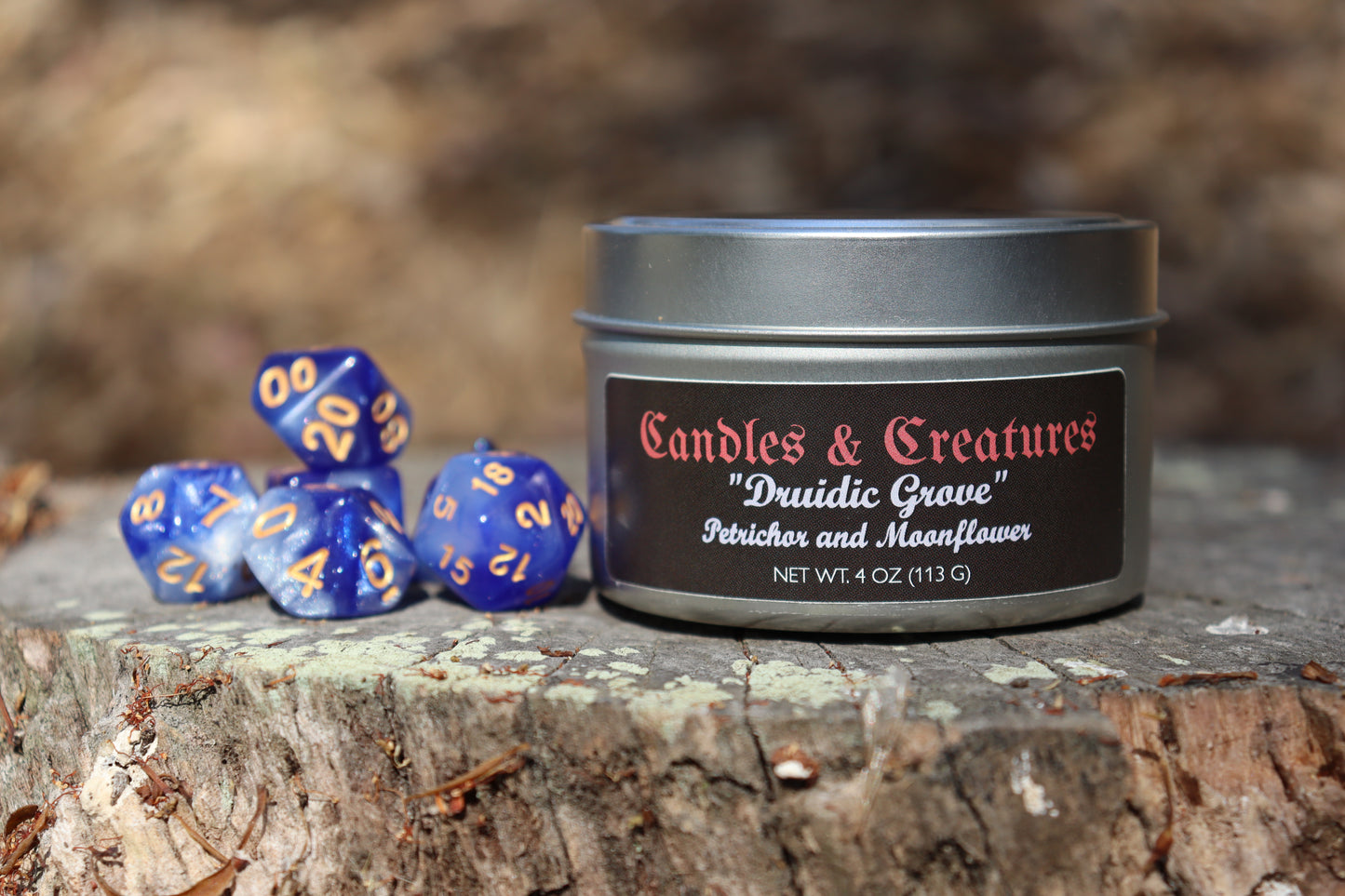 Druidic Grove - Moonflower and Petrichor scented candle