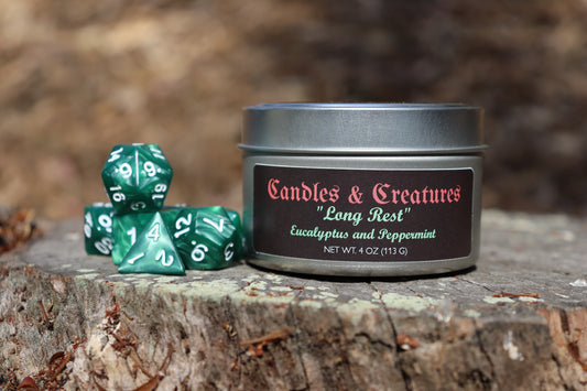 Long Rest - Peppermint and Eucalyptus scented candle