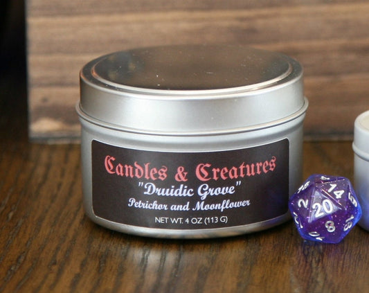 Druidic Grove - Moonflower and Petrichor scented candle